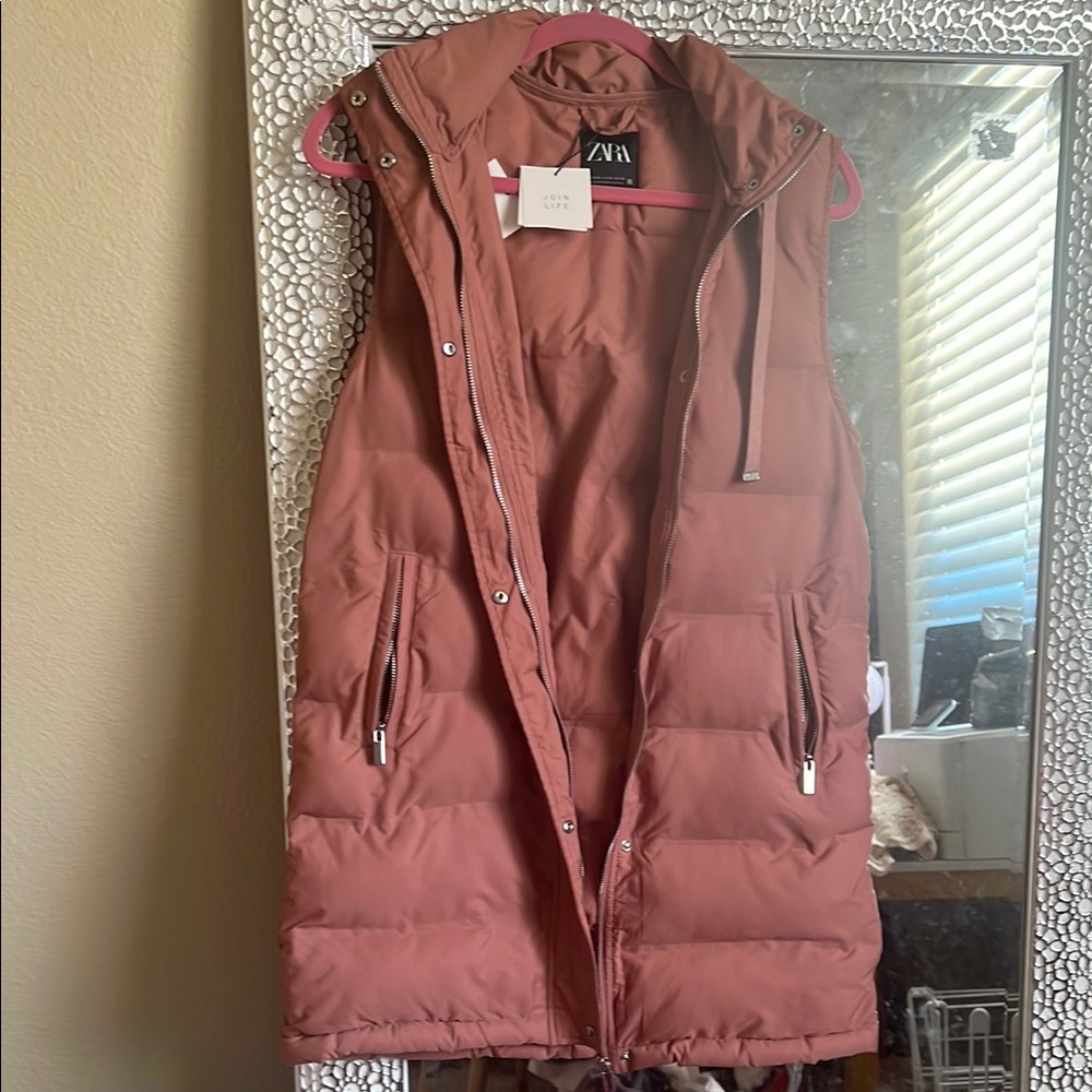 Zara Brown Vest Casual Jacket